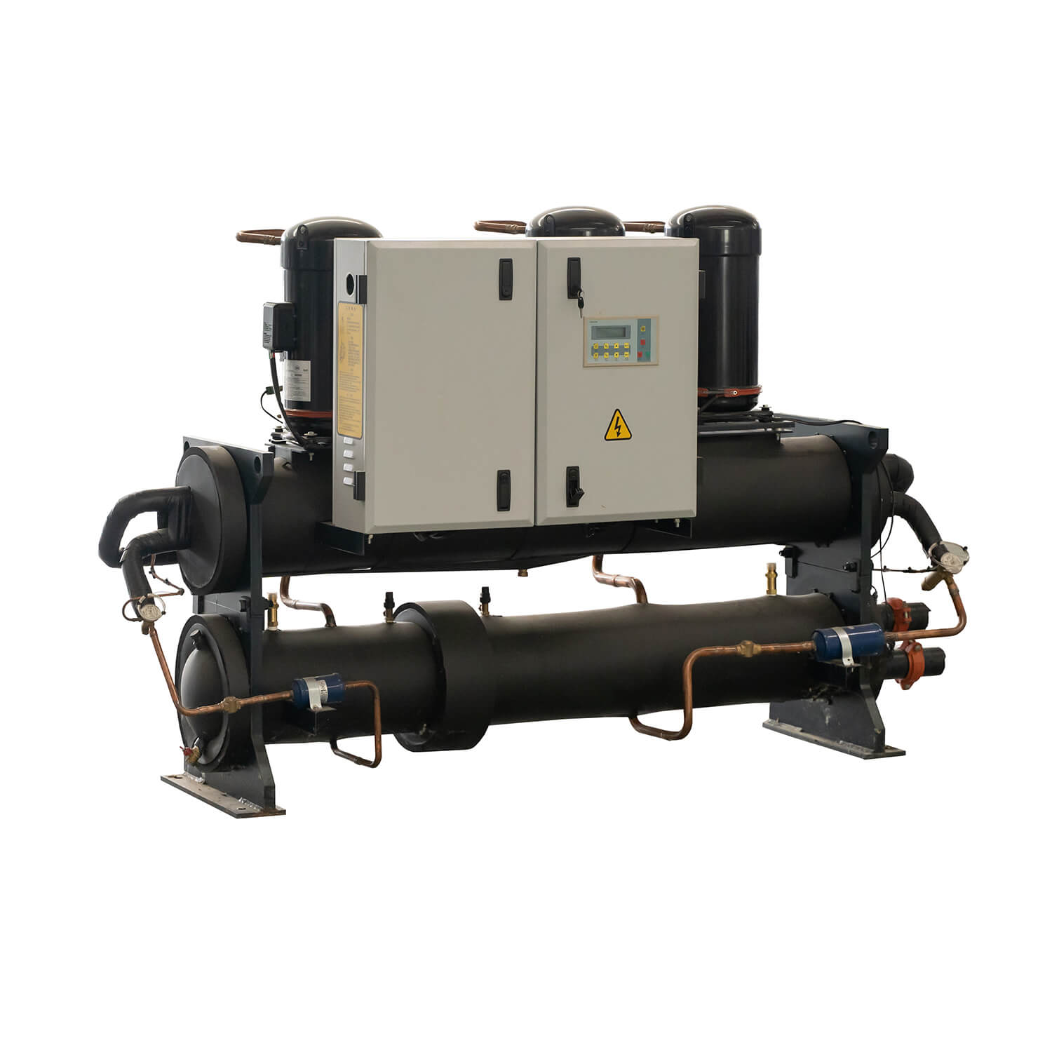 Enfriador de desplazamiento refrigerado por agua de 70kw-280kw y bomba de calor, aire acondicionado central industrial/comercial